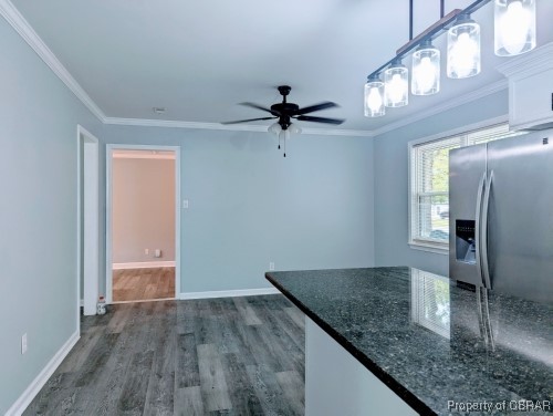 plenty of room in the dining area off the kitchen