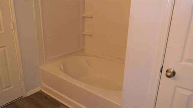 a close up of a bathtub