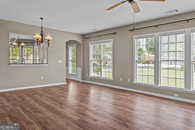 an empty room with a window