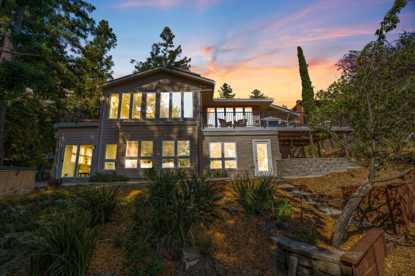 23342 Deerfield Road Los Gatos, CA 95033 - Photo 33 of 36 a front view of a house with a yard