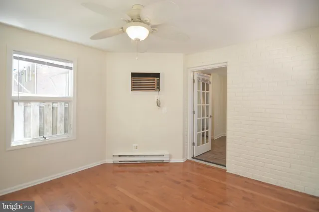 an empty room with a window