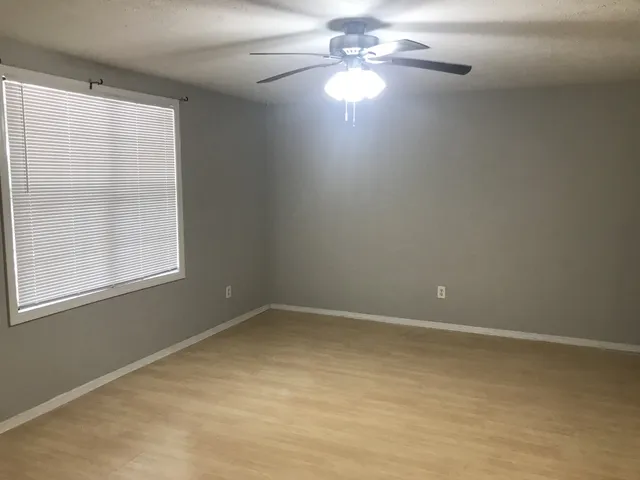 an empty room with a window