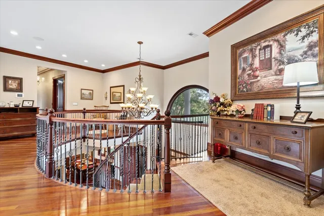 a bedroom with a bed and furniture