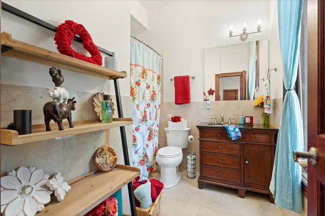 a view of a yard with an outdoor space