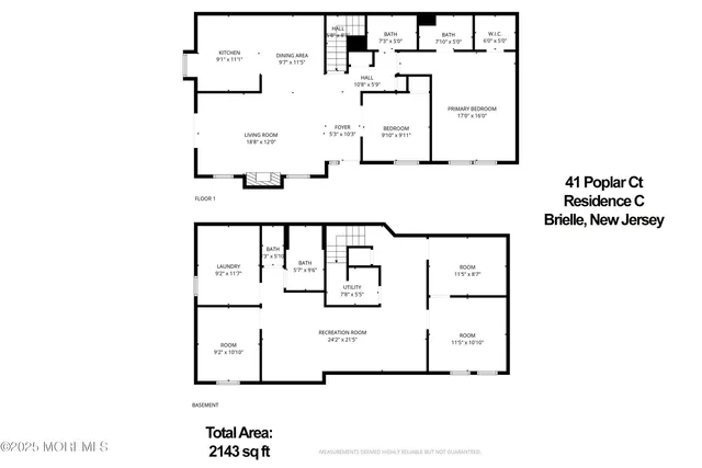 $599,000 | 41 Poplar Court, Unit C, Brielle, NJ 08730