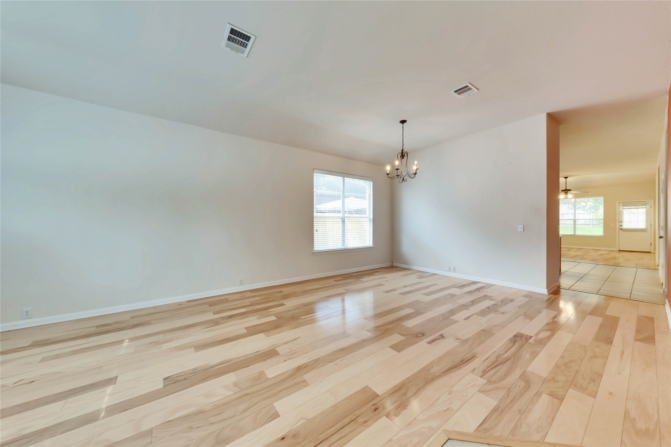 2133 Paradise Ridge Drive Round Rock, TX 78665 - Photo 6 of 22 Spacious interior room featuring light wood-finish flooring, white walls, and a multi-pane window