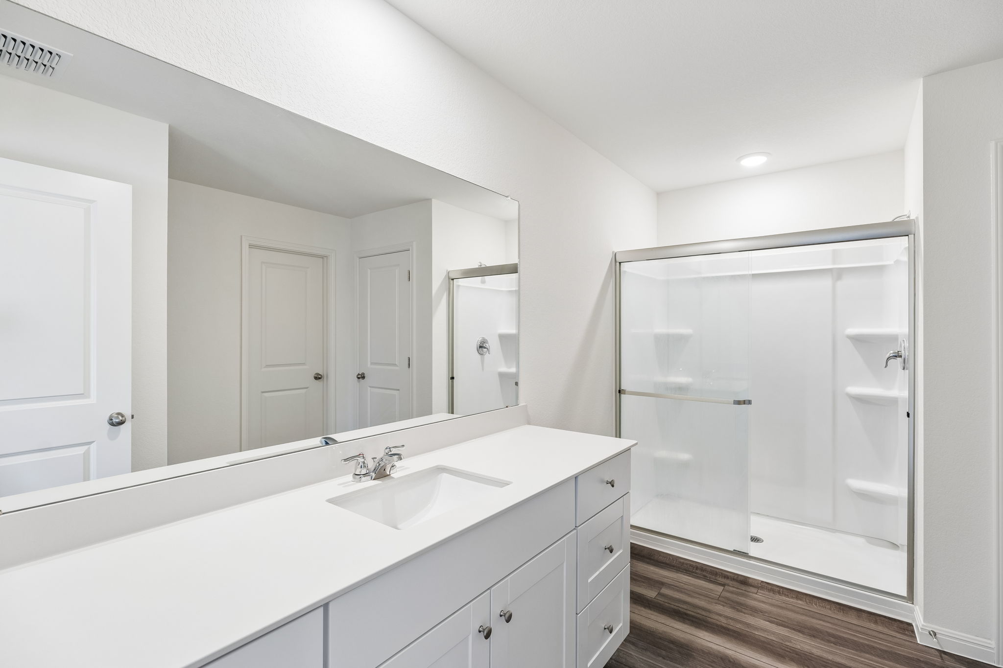 550 Thistle Lane Maxwell, TX 78656 - Photo 17 of 29 a bathroom with a sink and a mirror