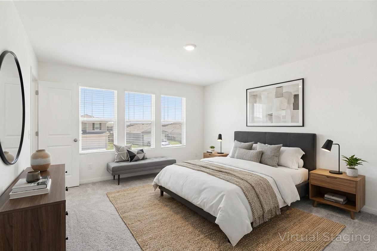 550 Thistle Lane Maxwell, TX 78656 - Photo 25 of 29 a bedroom with a bed a couch and dresser