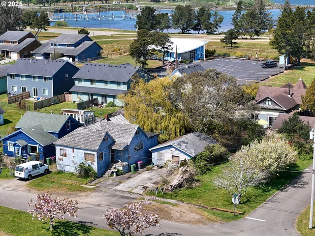 an aerial view of a houses