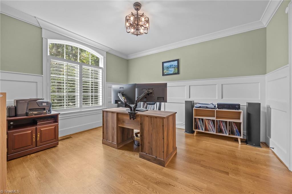 6804 Bugle Run Drive Oak Ridge, NC 27310 - Photo 5 of 45 Dining Room currently being used as an office. Notice the exceptional moldings