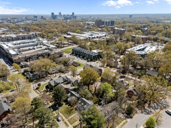 an aerial view of multiple house