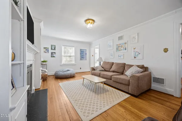 a living room with furniture and a couch