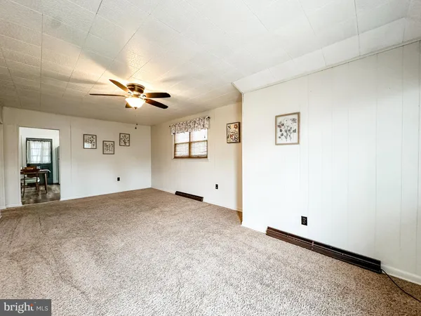 a view of a livingroom with a window