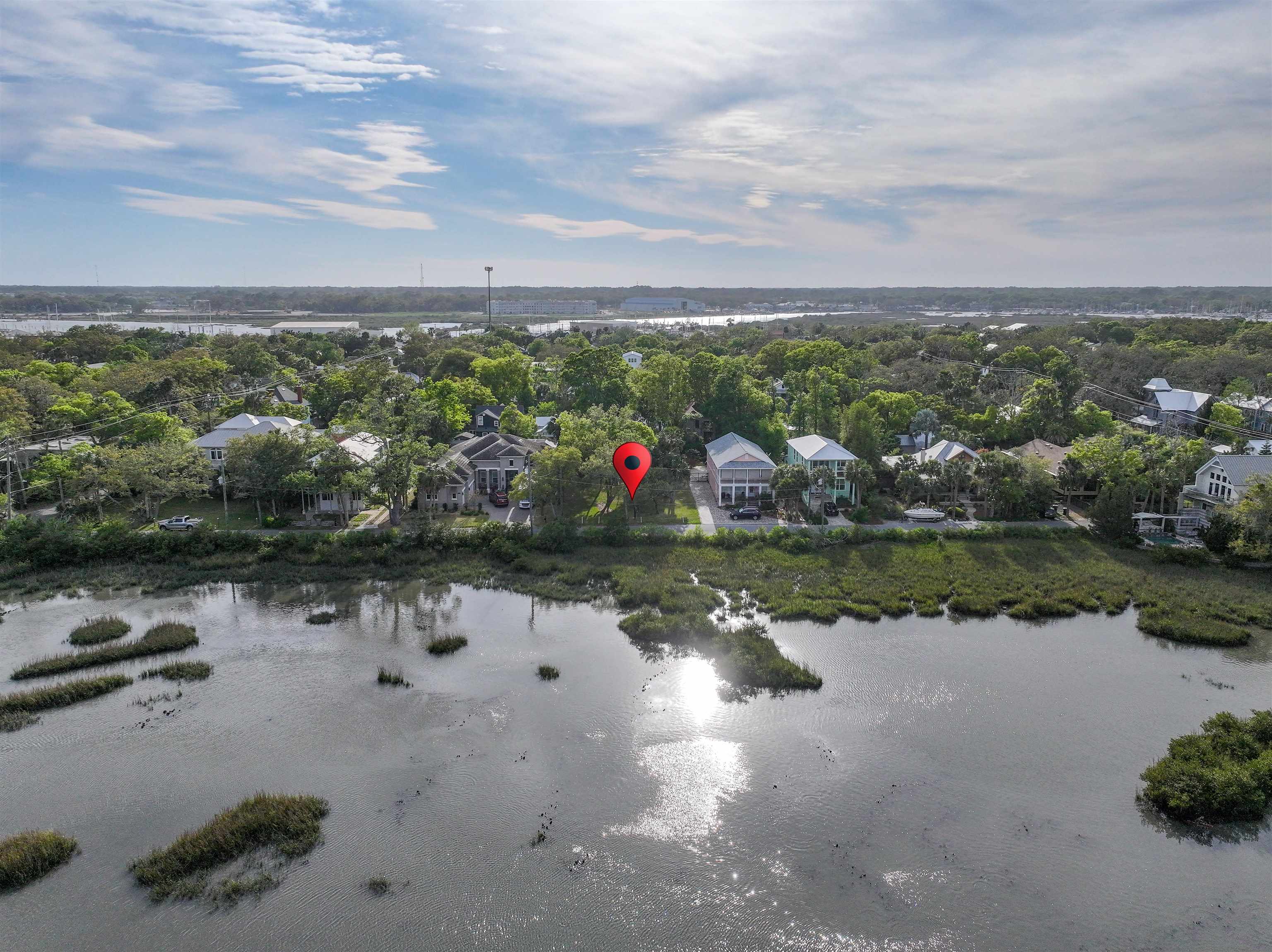 160 Washington Street St. Augustine, FL 32084 - Photo 23 of 56 an aerial view of lake and residential houses with outdoor space