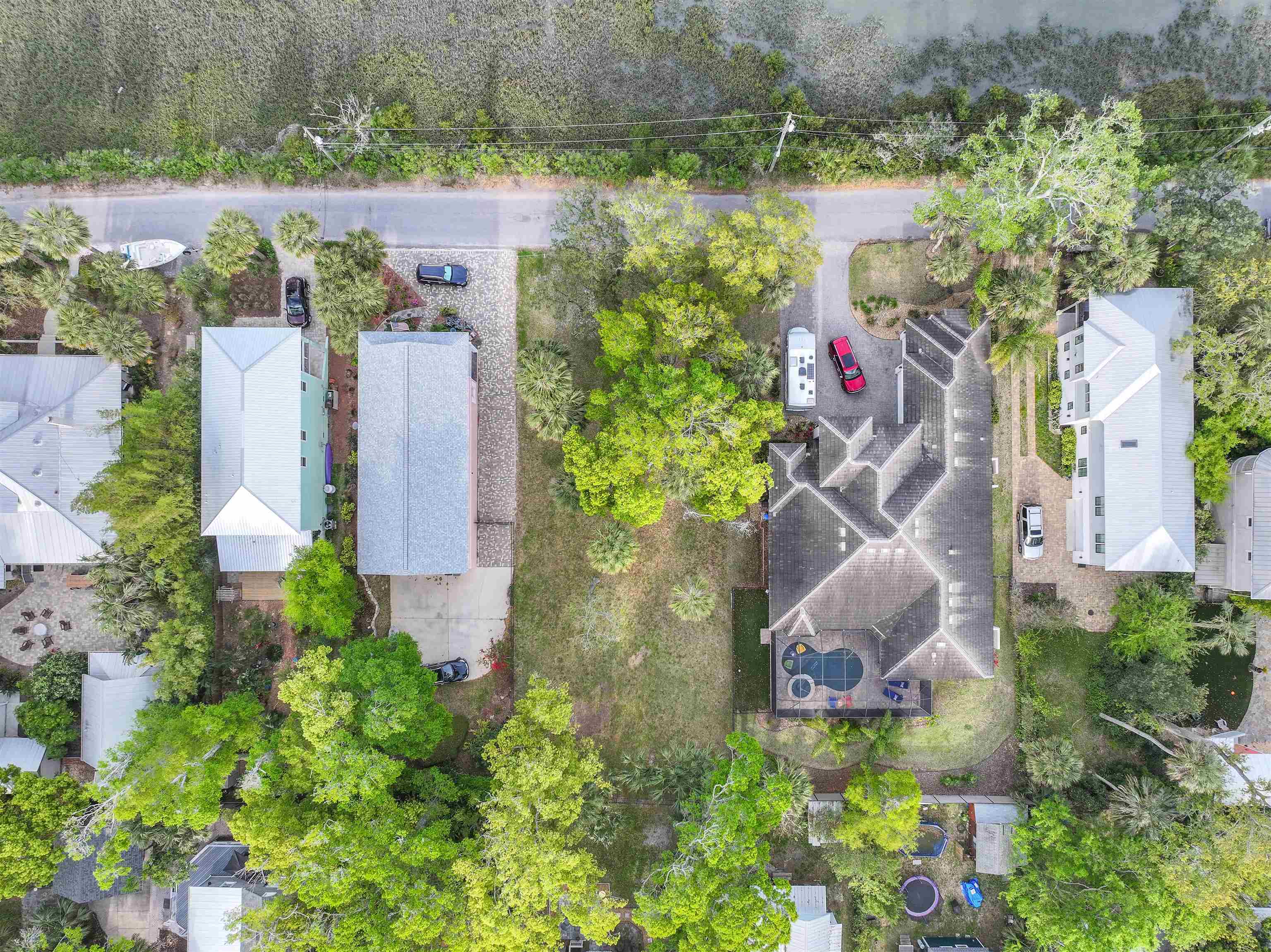 160 Washington Street St. Augustine, FL 32084 - Photo 36 of 56 an aerial view of a house with a yard