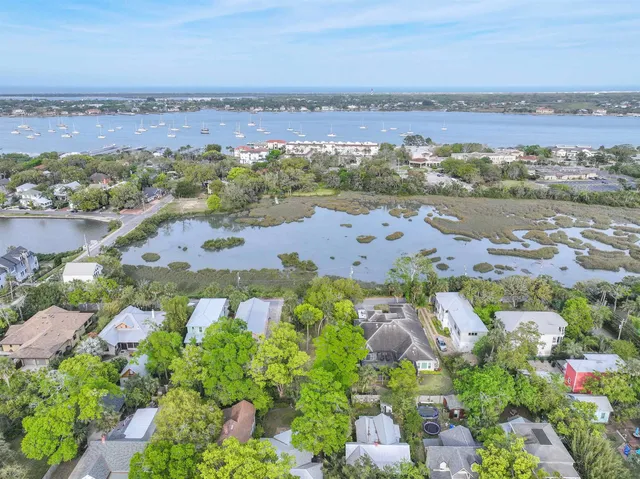 a view of lake and mountain