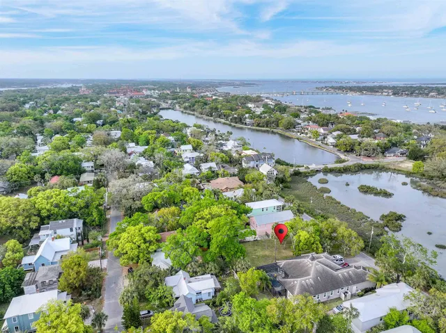 a view of a lake with a mountain