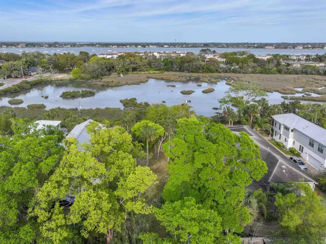 an aerial view of multiple house