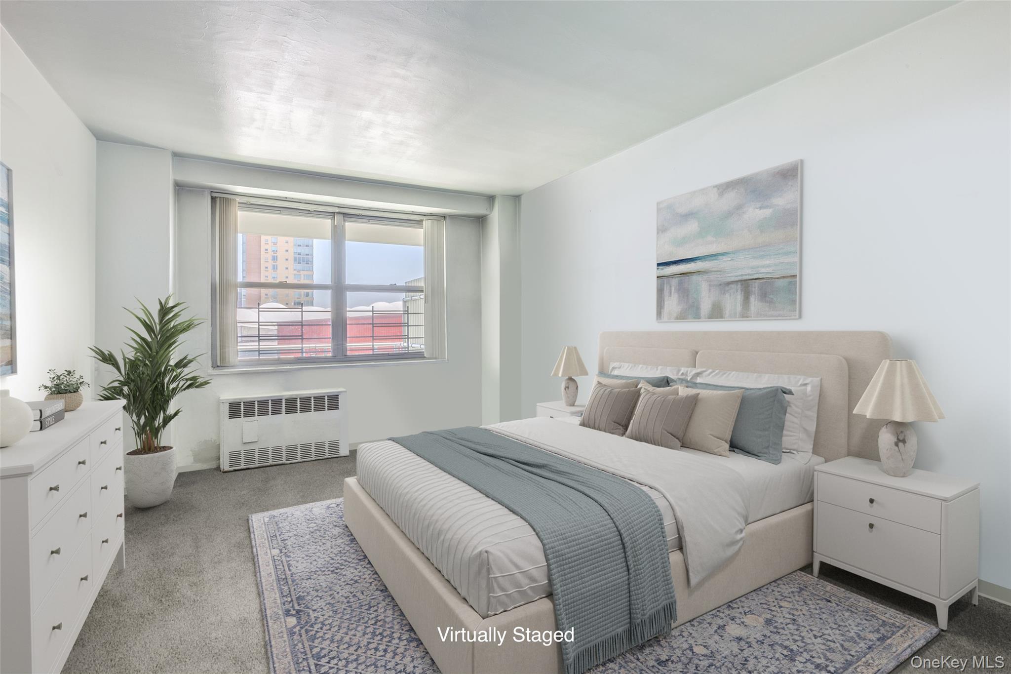 61-15 97th Street, Unit 8D Queens, NY 11374 - Photo 6 of 13 Carpeted bedroom with radiator heating unit