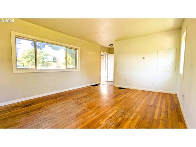 a room with a large window