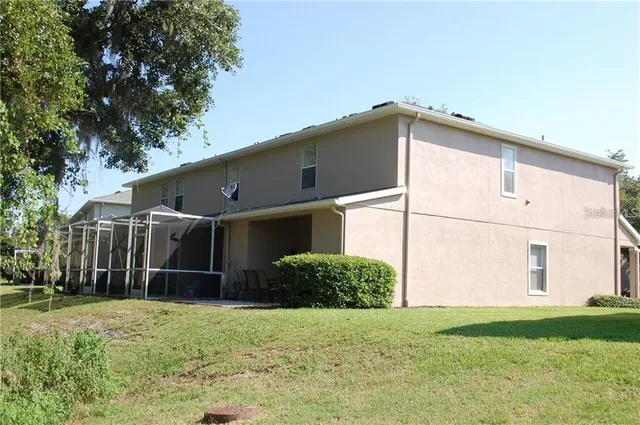a backyard of a house