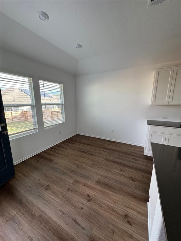 216 Jeffers Kyle, TX 78640 - Photo 18 of 19 Open-concept room featuring wood-finish flooring, recessed lighting, and multiple windows with horizontal blinds