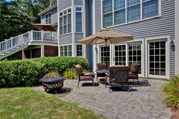 6 Chadwick Way Hopkinton, MA 01748 - Photo 28 of 30 a backyard of a house with yard fire pit and outdoor seating