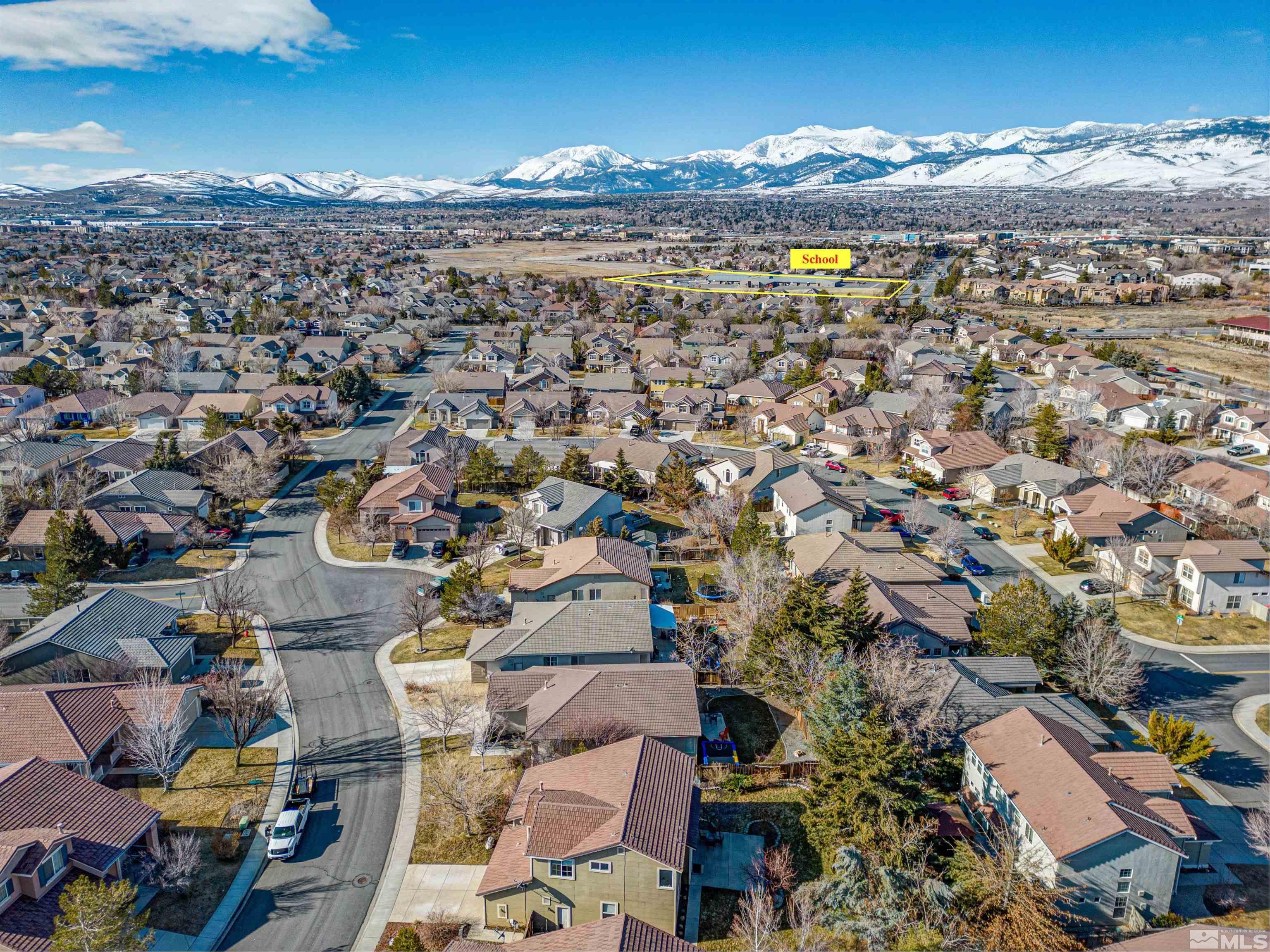 1651 Box Canyon Drive Reno, NV 89521 - Photo 35 of 40 an aerial view of a city with lots of residential buildings