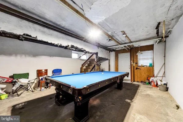 a room with gym equipment