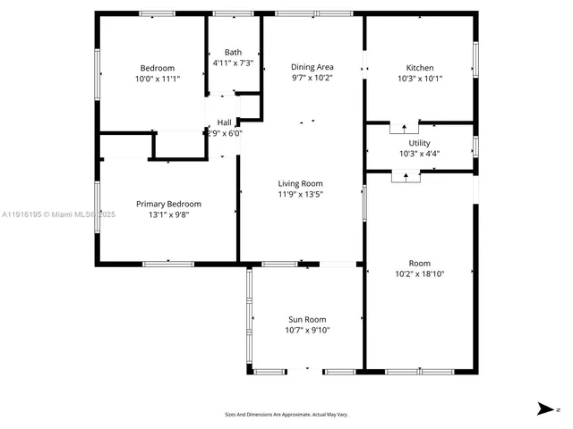 a view of an empty room