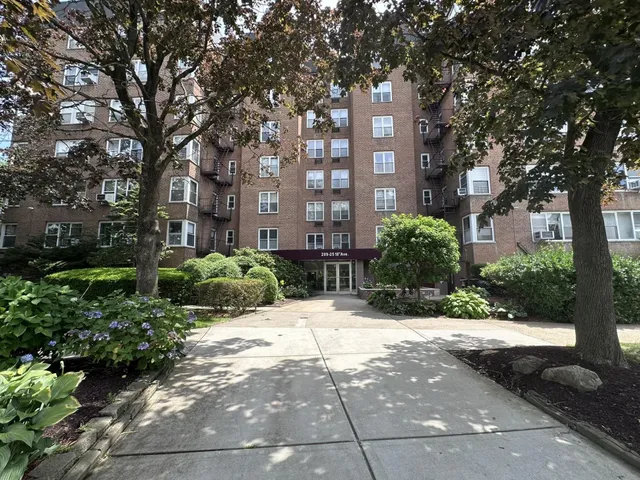 a view of a building with a pathway