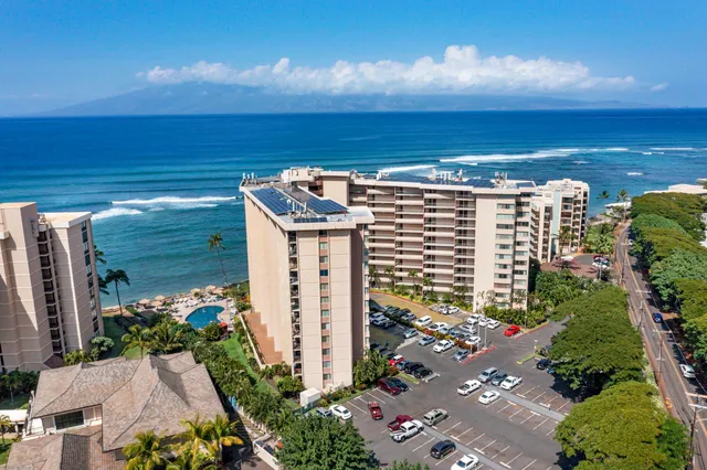 a view of a city with tall buildings