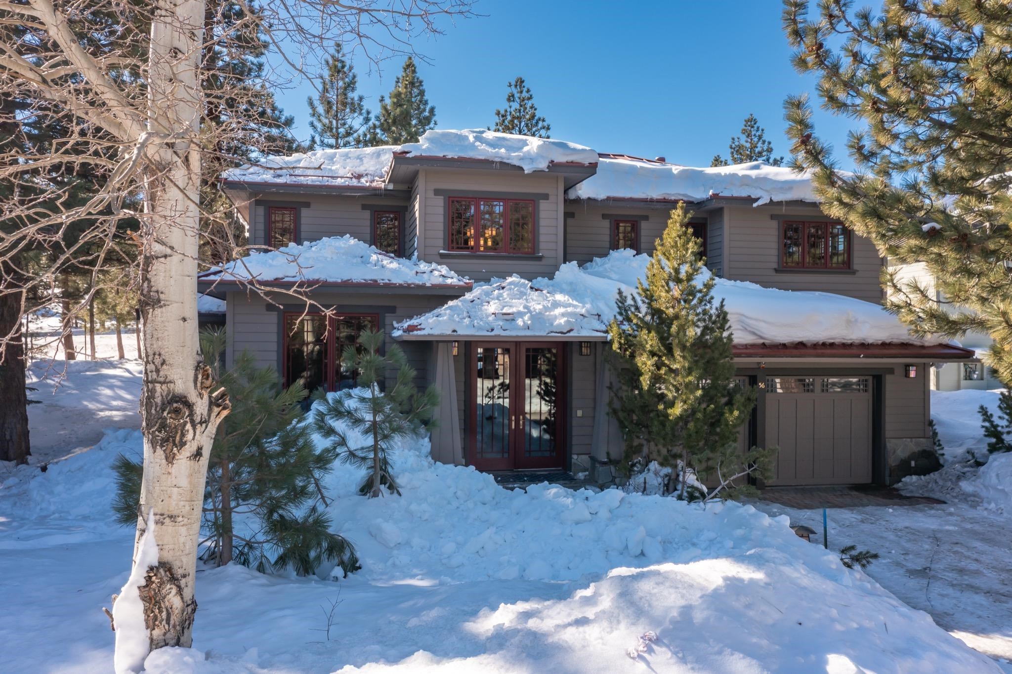 56 Wagon Road Mammoth Lakes, CA 93546 - Photo 2 of 56 View of front facade featuring a garage and french doors