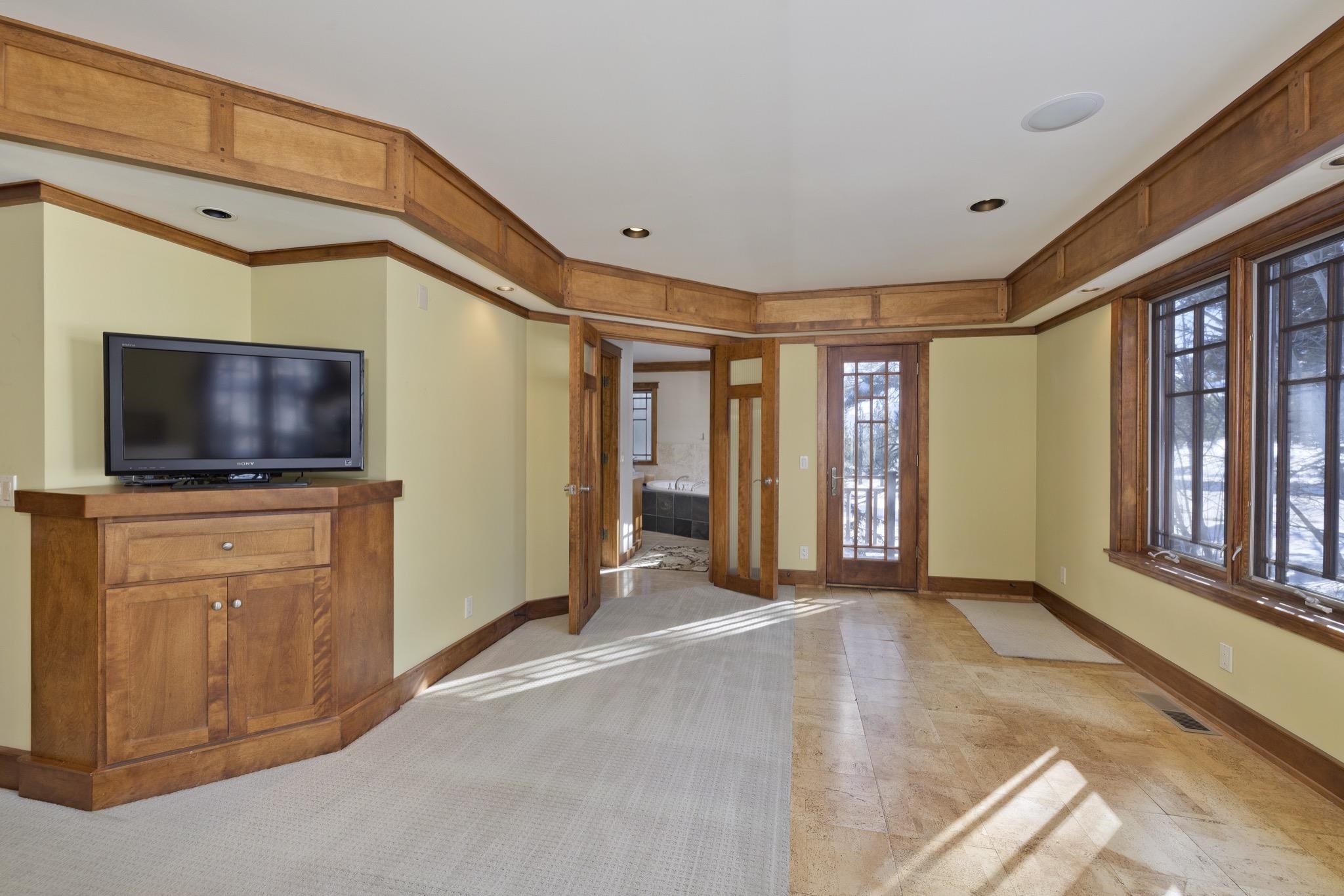 56 Wagon Road Mammoth Lakes, CA 93546 - Photo 24 of 48 a view of an empty room with a flat screen tv