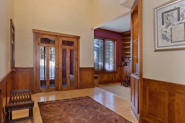 a view of front door with lounge chair
