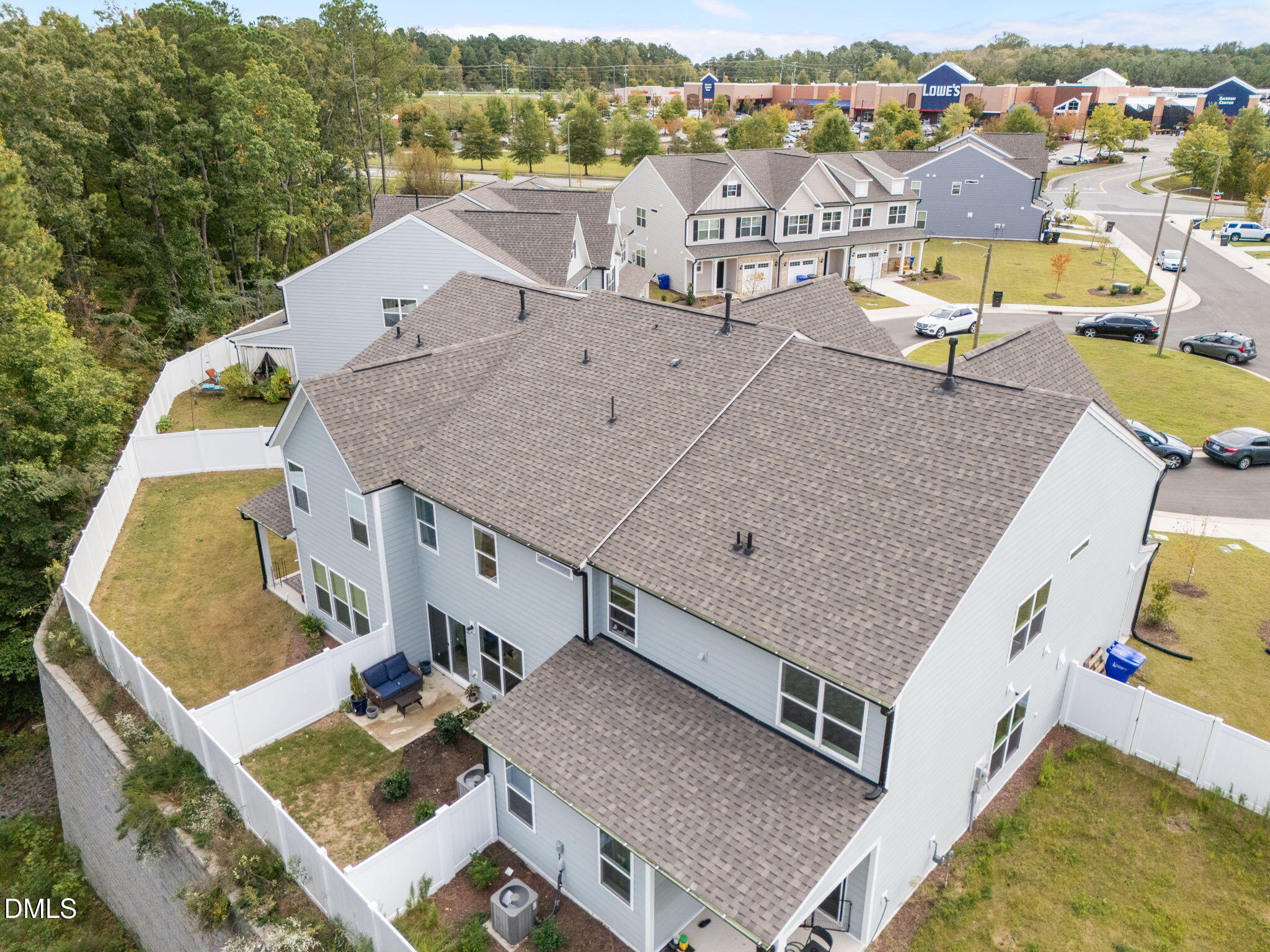 1031 Culloden Circle Durham, NC 27713 - Photo 42 of 50 an aerial view of a house with a swimming pool