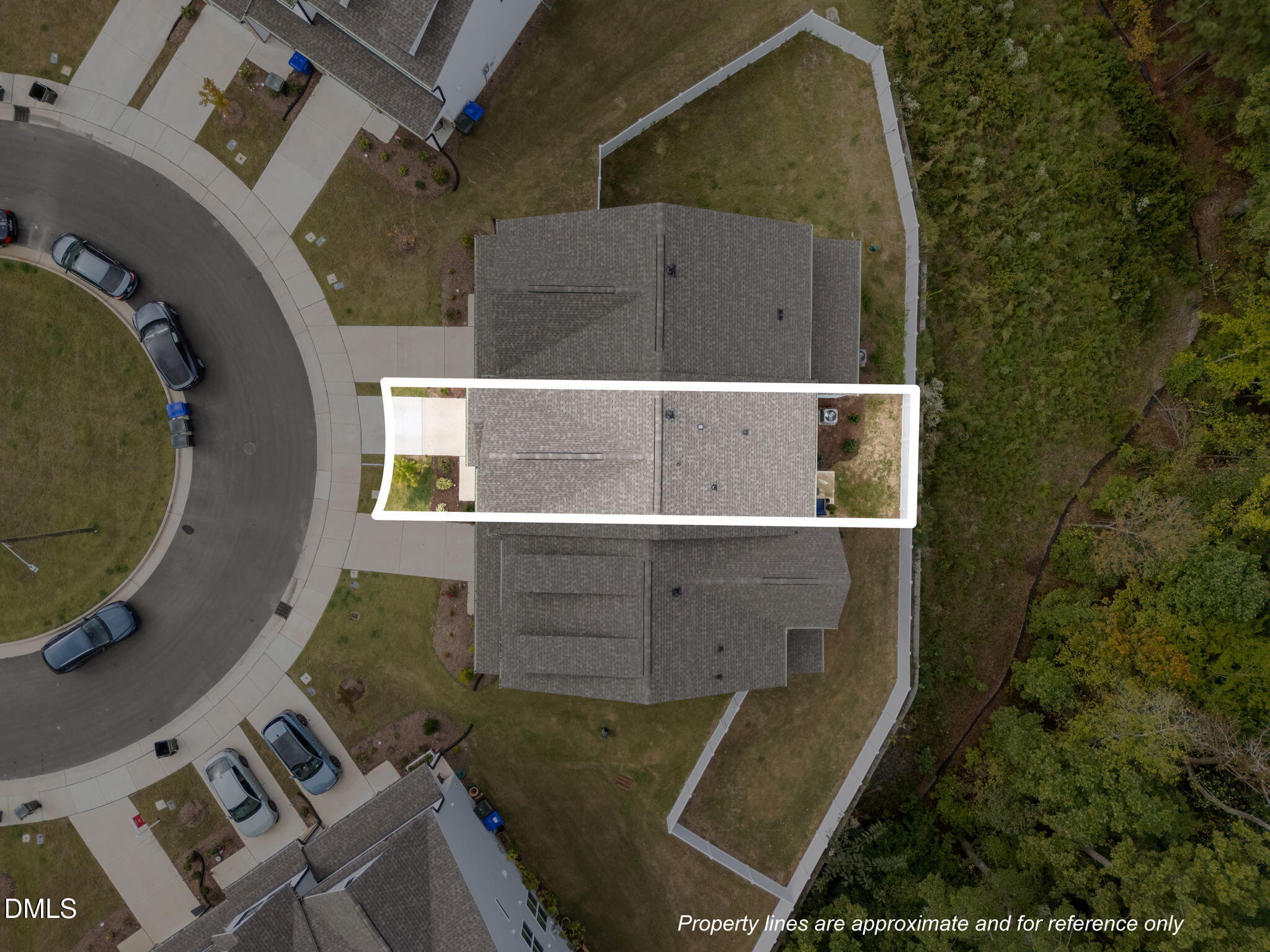 1031 Culloden Circle Durham, NC 27713 - Photo 44 of 50 an aerial view of a house with a swimming pool