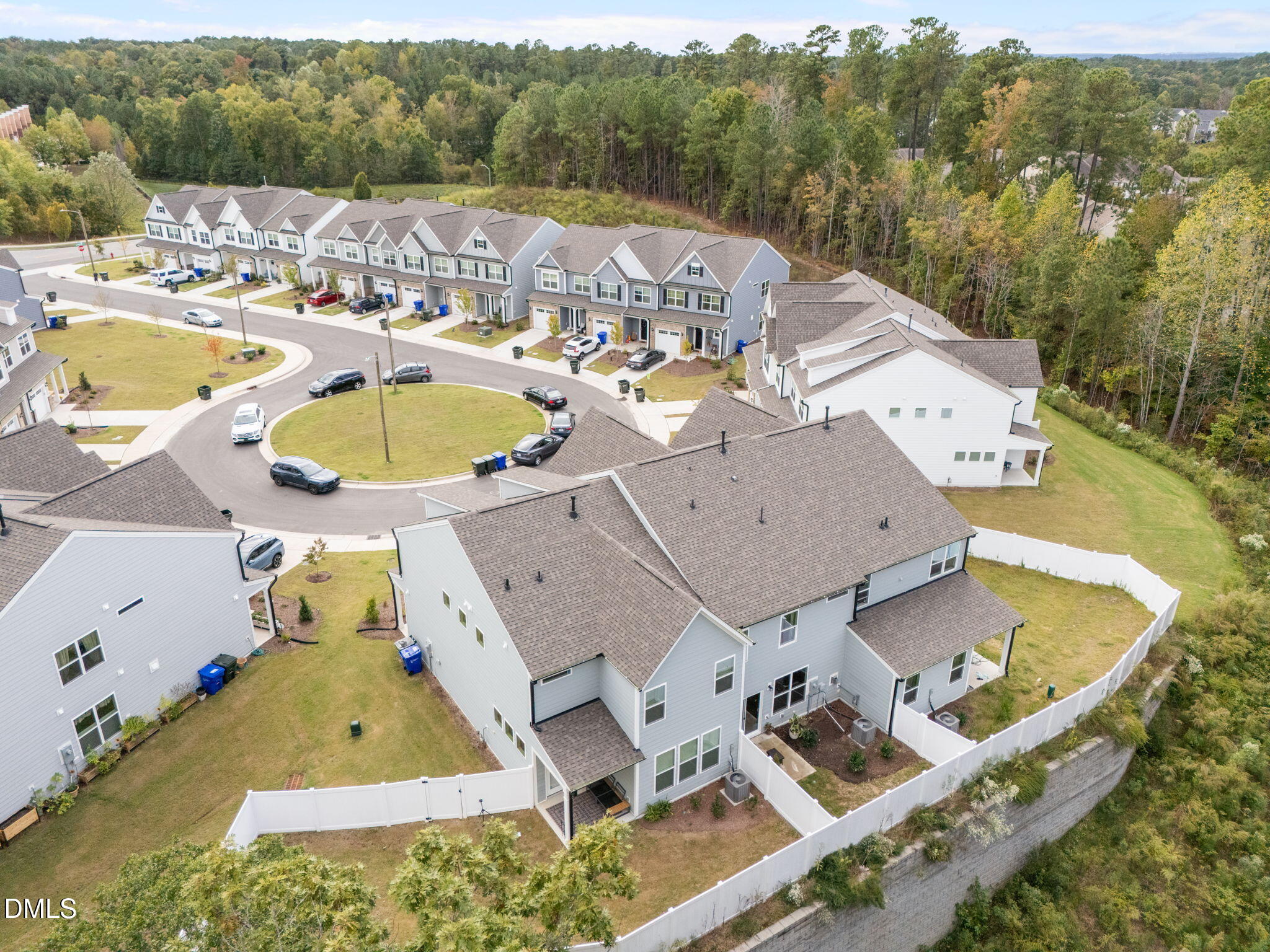 1031 Culloden Circle Durham, NC 27713 - Photo 45 of 50 an aerial view of a house with a swimming pool