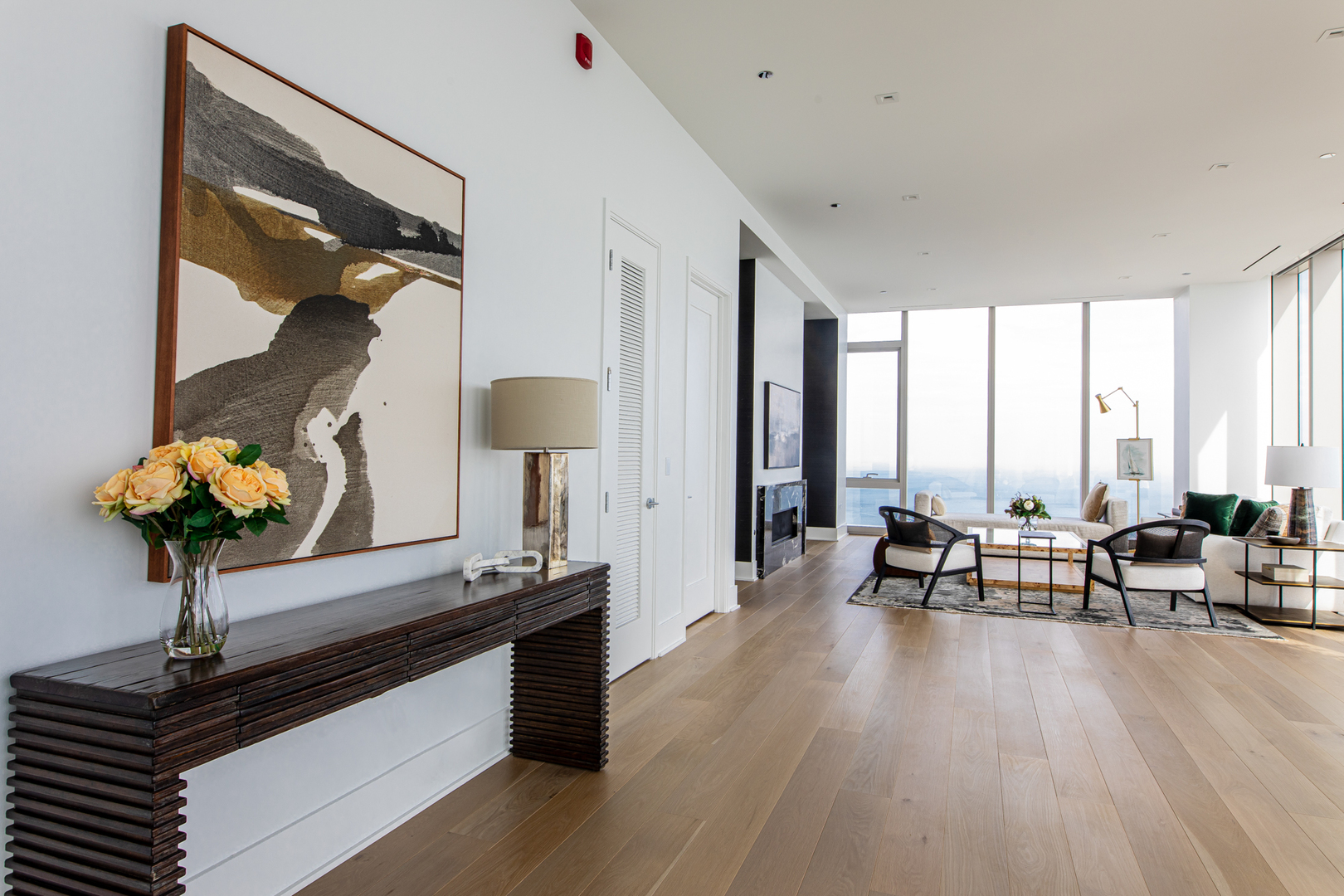 363 East Wacker Drive, Unit 8601 Chicago, IL 60601 - Photo 22 of 22 a living room with furniture and wooden floor