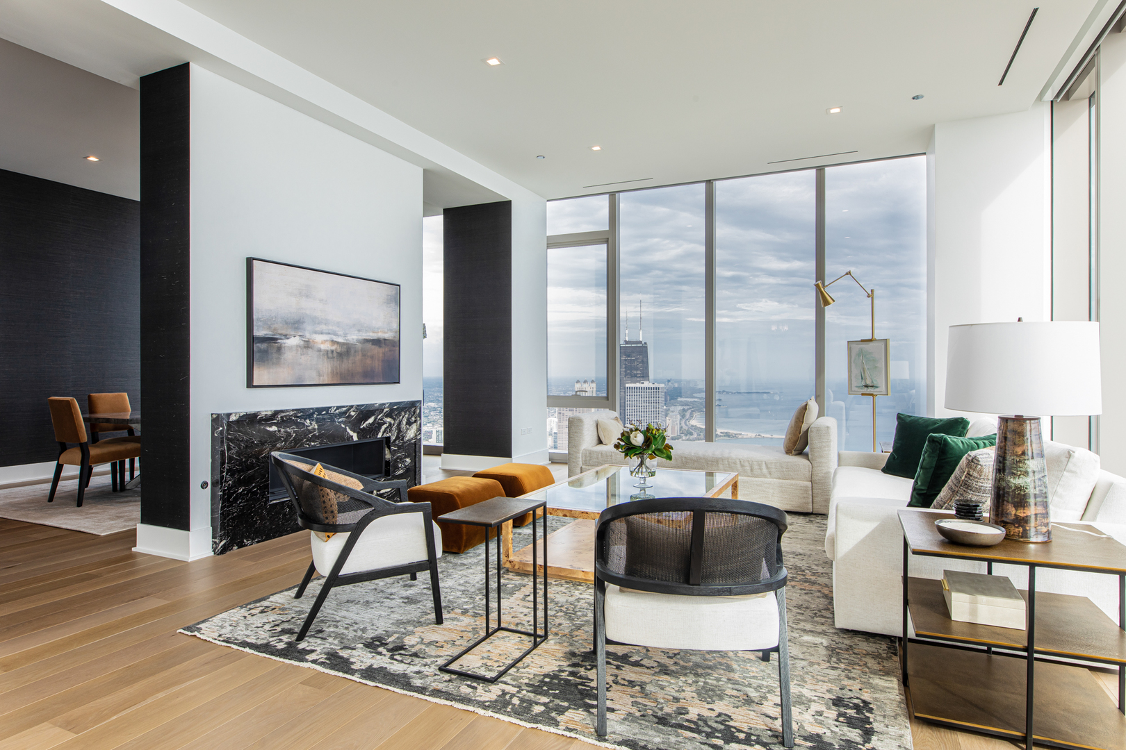363 East Wacker Drive, Unit 8601 Chicago, IL 60601 - Photo 3 of 22 a living room with furniture and floor to ceiling window