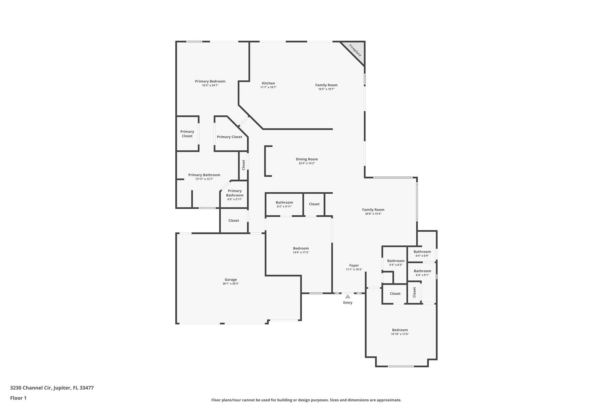3230 West Channel Circle Jupiter, FL 33477 - Photo 53 of 67 a picture of floor plan