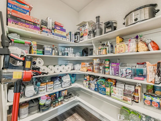 a store room with lots of furniture