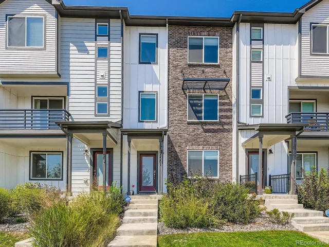 front view of a brick house