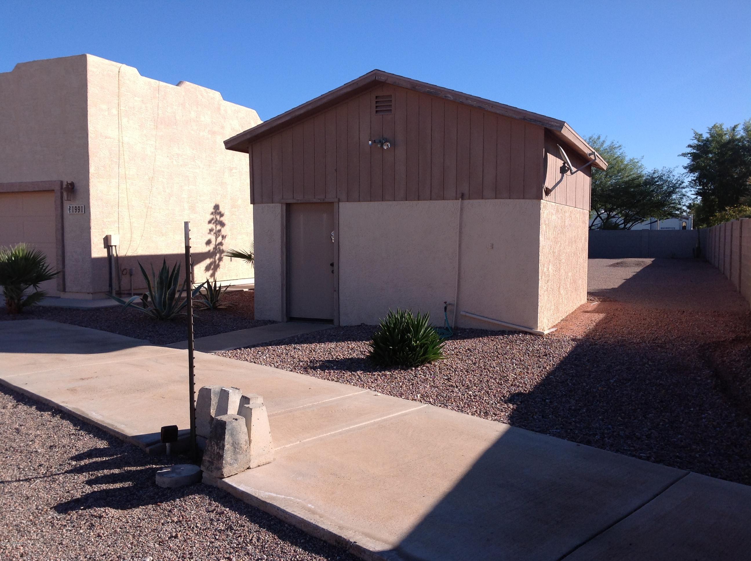 1991 South Meridian Road Apache Junction, AZ 85120 - Photo 22 of 35 Storage Shed & RV Hookup