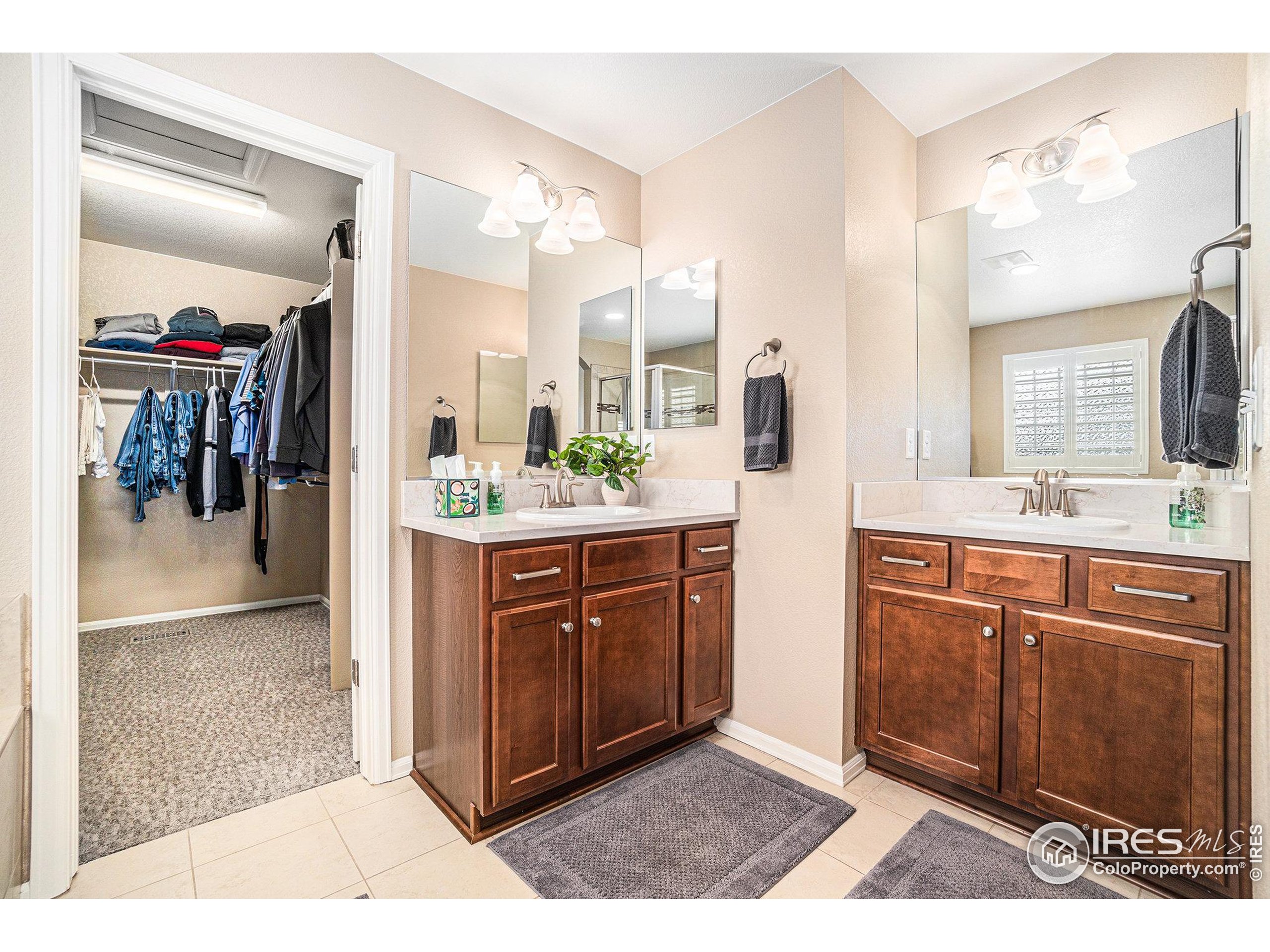 5622 Foxfire Street Timnath, CO 80547 - Photo 17 of 34 a bathroom with a sink a mirror and a shower