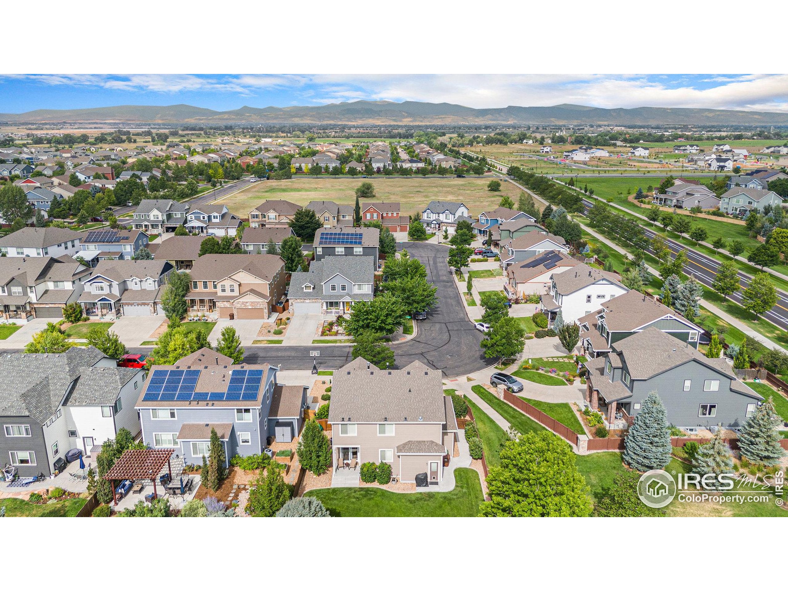 5622 Foxfire Street Timnath, CO 80547 - Photo 31 of 34 an aerial view of residential houses with outdoor space