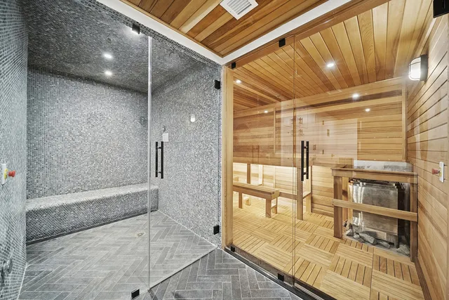 a room with gym equipment