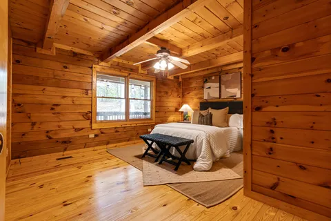 a view of a forest from a window