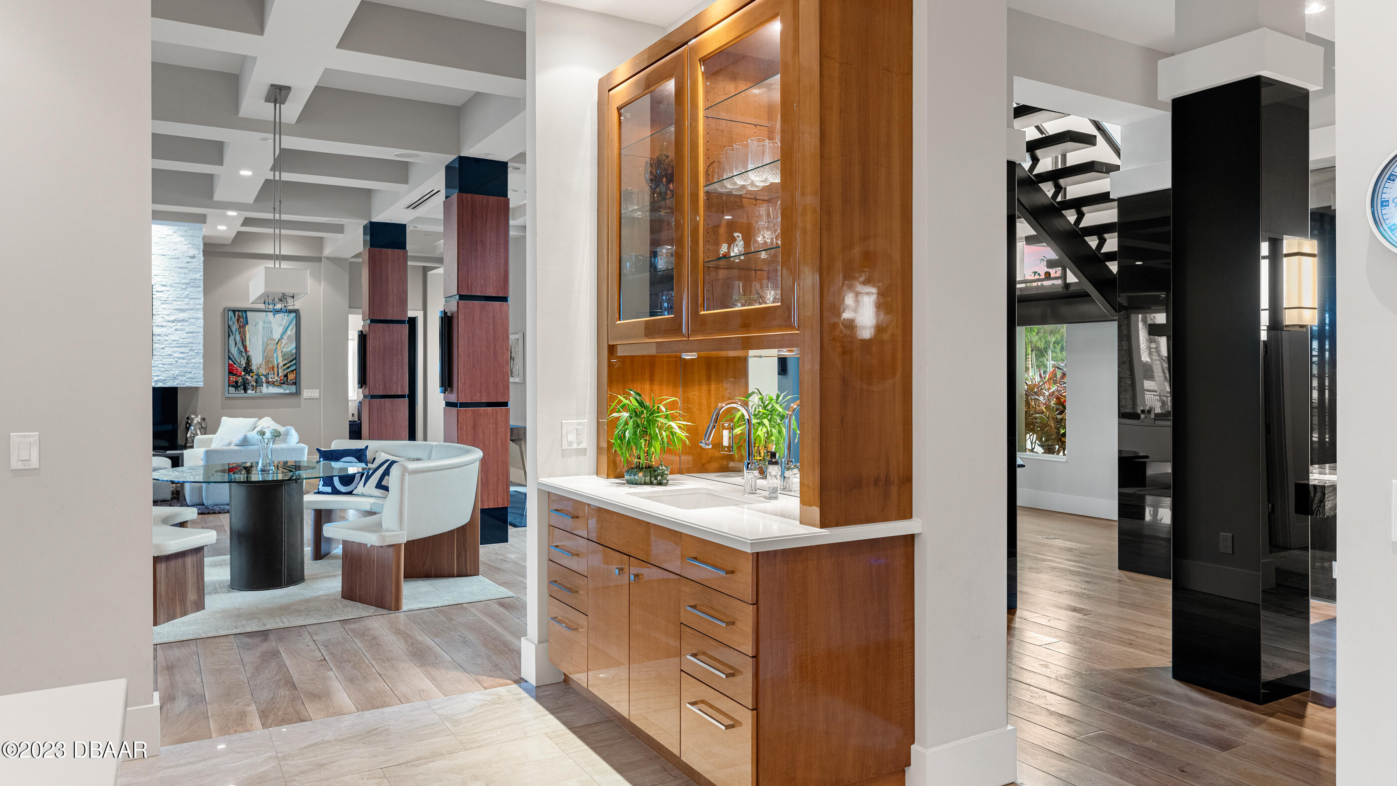 437 North Beach Street Ormond Beach, FL 32174 - Photo 30 of 162 a kitchen with stainless steel appliances granite countertop a refrigerator and a stove top oven