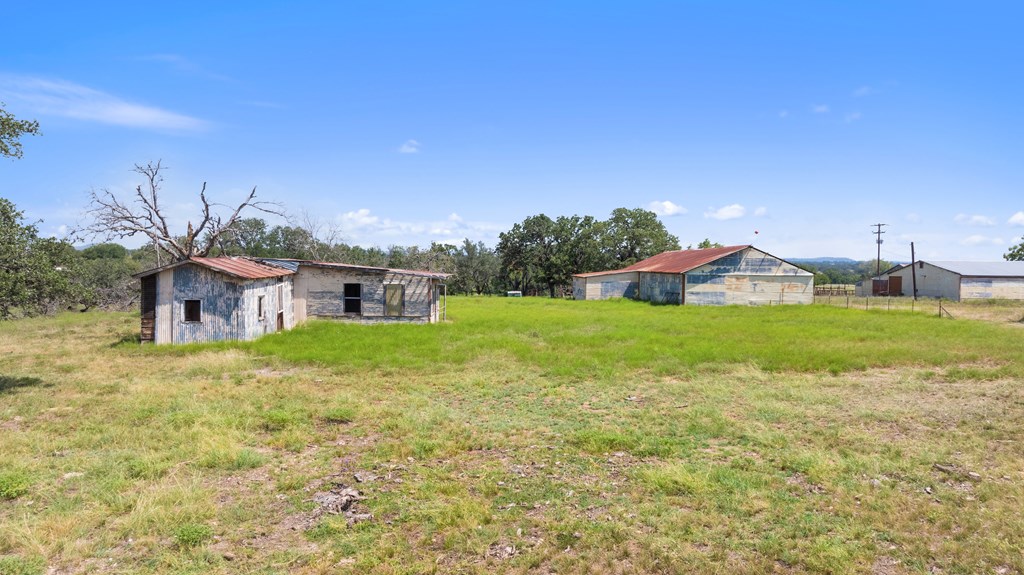 131 Elberta Street Stonewall, TX 78671 - Photo 64 of 71 a view of a house with a big yard and potted plants